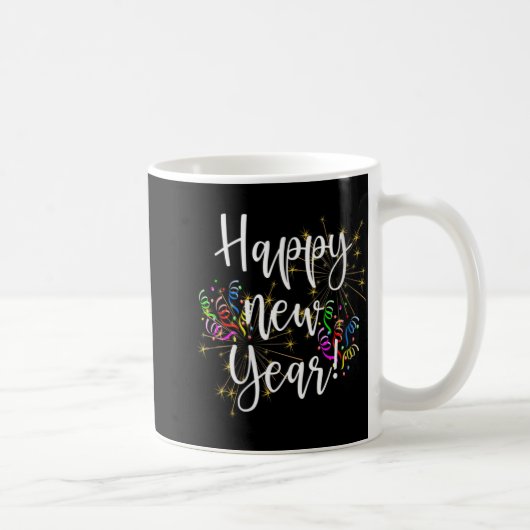 Womens Fun Happy New Year Day Eve Party Fireworks Kaffeetasse (Rechts)