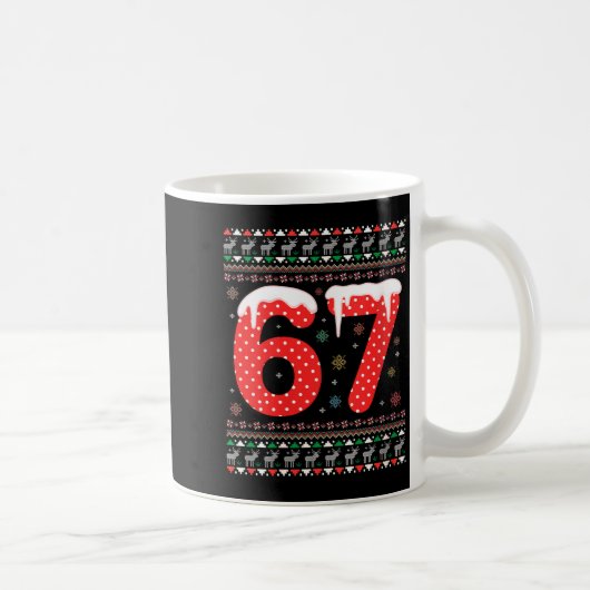 Womens Funny 67 Meme Christmas Pjs Six Seven Gen A Kaffeetasse (Rechts)
