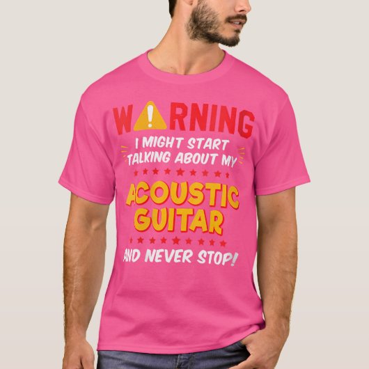Womens Funny Acoustic Gitarre Joke Graphic T-Shirt (Vorderseite)