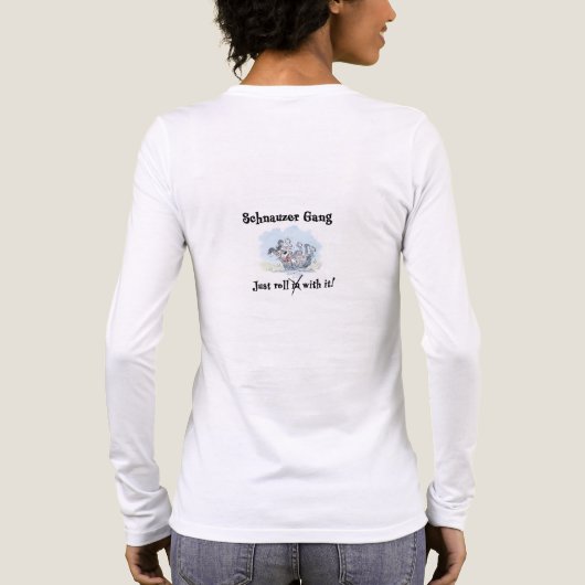 Women's Funny Anatomy of a Black Schnauzer T-Shirt Tri-Blend Shirt (Rückseite)