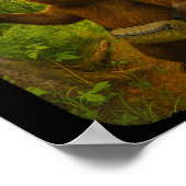 Womens Funny Bear Selfie Near Beehive Hiking Throu Poster (Ecke)