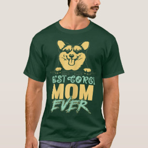Womens Funny Best Corgi Mama Ever lustige Corgi ap T-Shirt