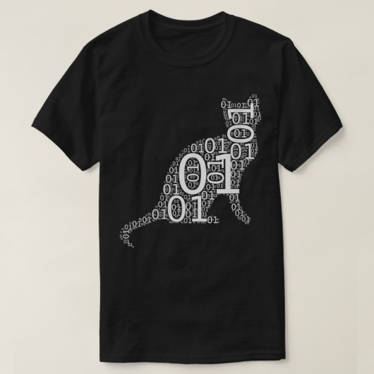 Womens Funny Binary Cat Coding Computer Programmer T-Shirt (Design vorne)