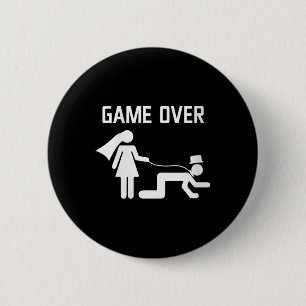 Womens Funny Bride Groom Wedding Bachelor Bachelor Button