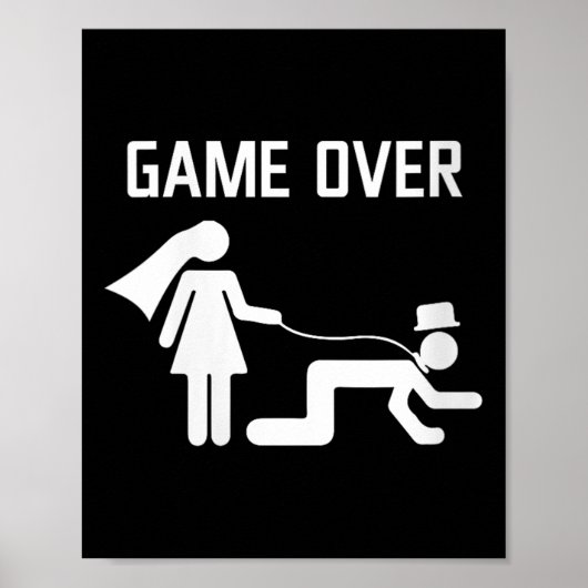 Womens Funny Bride Groom Wedding Bachelor Bachelor Poster (Vorne)