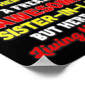 Womens Funny Brother In Law Gift From Awesome Sist Poster (Ecke)