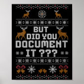 Womens Funny But Did You Doent It Holiday Office U Poster (Vorne)