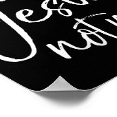 Womens Funny Christian Quote Cute Fun Jesus Try Je Poster (Ecke)