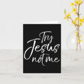 Womens Funny Christian Saying For Women Cute Try J Karte (Gelbe Blume)