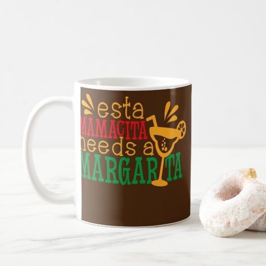 Womens Funny Cinco de Mayo Mom Mother Mamacita Kaffeetasse (Mit Donut)