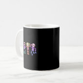 Womens Funny Dancing Skeletons Ghost Glow In The H Kaffeetasse (Vorderseite Links)