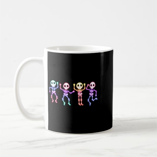 Womens Funny Dancing Skeletons Ghost Glow In The H Kaffeetasse (Links)
