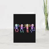 Womens Funny Dancing Skeletons Ghost Glow In The H Karte (Vorderseite)