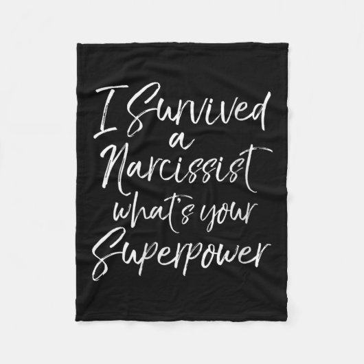 Womens Funny Divorce I Survived A Narcissist What' Fleecedecke (Vorderseite)