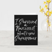 Womens Funny Divorce I Survived A Narcissist What' Karte (Gelbe Blume)