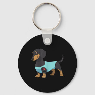 Womens Funny Dog Dackel Liebe Mama Tattoo Geschenk Schlüsselanhänger
