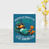 Womens Funny Duck Graphic Tees Men Women Teens Fun Karte (Gelbe Blume)