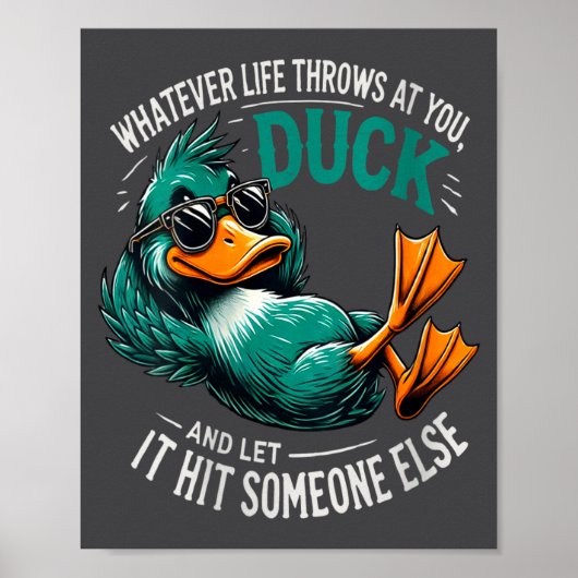 Womens Funny Duck Graphic Tees Men Women Teens Fun Poster (Vorne)