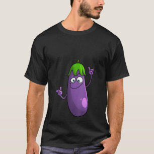 Womens Funny Eggplant S For Men Women Fruit Vegeta T-Shirt