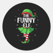Womens Funny Elf Christmas Girls Women Elf Squad X Runder Aufkleber (Vorderseite)