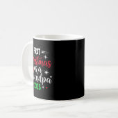 Womens Funny First Christmas As Grandpa 2025 Match Kaffeetasse (Vorderseite Links)