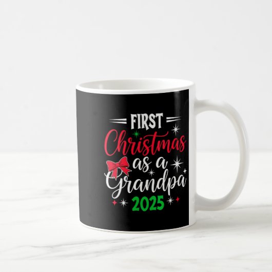 Womens Funny First Christmas As Grandpa 2025 Match Kaffeetasse (Rechts)