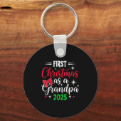 Womens Funny First Christmas As Grandpa 2025 Match Schlüsselanhänger (Vorderseite)