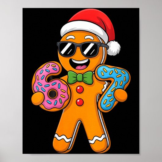Womens Funny Gingerbread Six Seven 67 Ice Cream Ch Poster (Vorne)