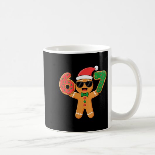 Womens Funny Gingerbread Six Seven 67 Ice Cream Dr Kaffeetasse (Rechts)