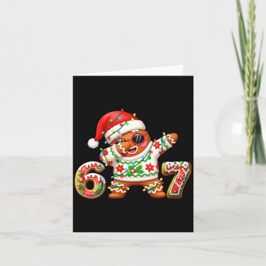 Womens Funny Gingerbread Six Seven 67 Ice Cream Dr Karte (Vorderseite)