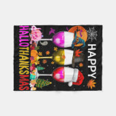 Womens Funny Halloween Erntedank Weihnachtsmann Fleecedecke (Vorderseite (Horizontal))