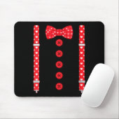 Women's Funny Hearts Bow Tie Suspenders Valentine' Mousepad (Mit Mouse)