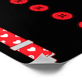 Women's Funny Hearts Bow Tie Suspenders Valentine' Poster (Ecke)