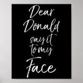 Womens Funny Kamala Harris Zitat Niedlich Lieber D Poster (Vorne)