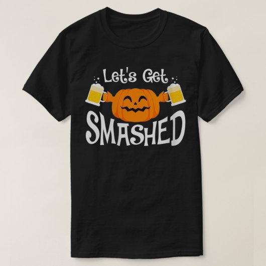 Womens Funny Lass uns ein gestrichenes KürbisHallo T-Shirt (Design vorne)