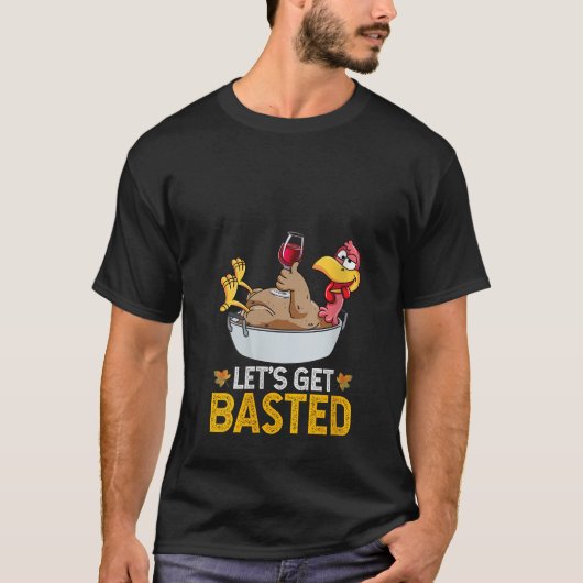 Womens Funny Lasse Basted Turkey Weinglas T-Shirt (Vorderseite)