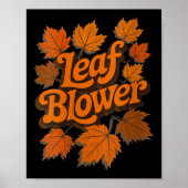 Womens Funny Leaf Blower Fall Autumn Costume Match Poster (Vorne)