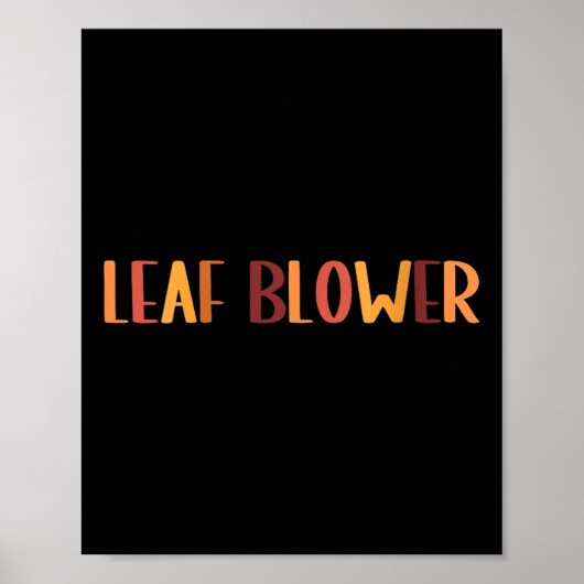 Womens Funny Leaf Blower Fall Costume Couple Hallo Poster (Vorne)