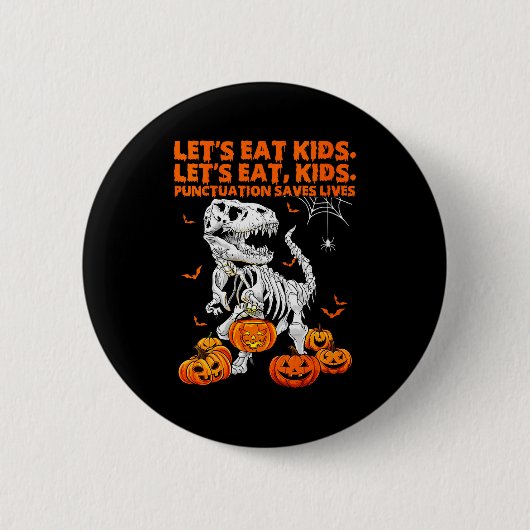 Womens Funny Let's Eat Kids Punctuation Saves Gram Button (Vorderseite)