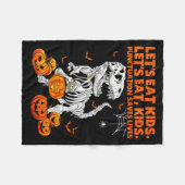 Womens Funny Let's Eat Kids Punctuation Saves Gram Fleecedecke (Vorderseite (Horizontal))