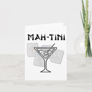 Womens Funny Mahjong Martini Schwanz Mah Jongg V-n Karte