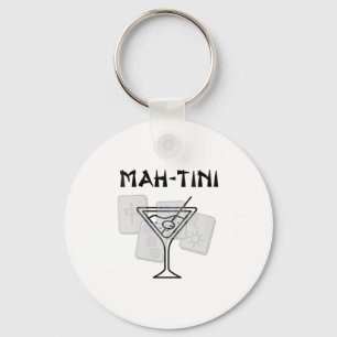 Womens Funny Mahjong Martini Schwanz Mah Jongg V-n Schlüsselanhänger