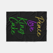 Womens Funny Mardi Gras Gift Party Quote Cute Peac Fleecedecke (Vorderseite (Horizontal))