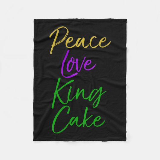 Womens Funny Mardi Gras Gift Party Quote Cute Peac Fleecedecke (Vorderseite)