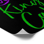 Womens Funny Mardi Gras Gift Party Quote Cute Peac Poster (Ecke)