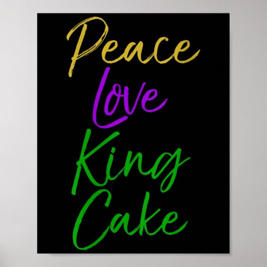 Womens Funny Mardi Gras Gift Party Quote Cute Peac Poster (Vorne)