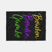 Womens Funny Mardi Gras Quote New Orleans Gift Bou Fleecedecke (Vorderseite (Horizontal))