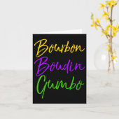 Womens Funny Mardi Gras Quote New Orleans Gift Bou Karte (Gelbe Blume)