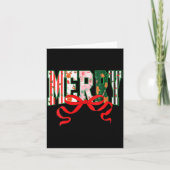 Womens Funny Merry Christmas Crew 2025 Coquette Fa Karte (Vorderseite)