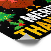 Womens Funny Merry Thanksmas Happy Thanksgiving Sa Poster (Ecke)
